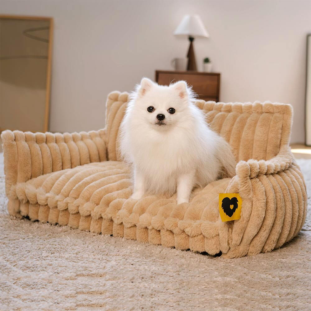 Pet bed for dogs, an orthopedic mattress with soft faux lambswool comfort.