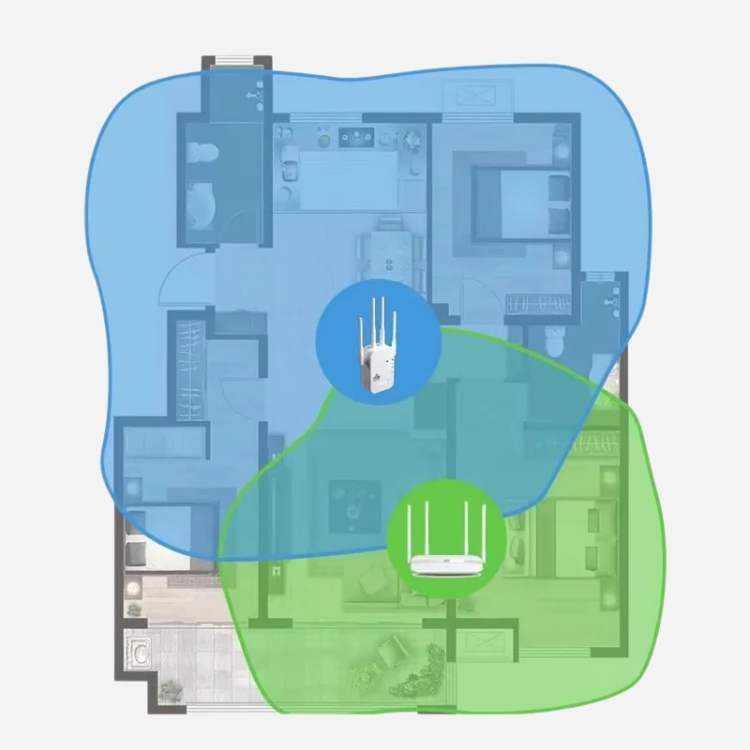 Dual band 5G outdoor WiFi booster ensuring seamless internet connectivity throughout your home and garden.