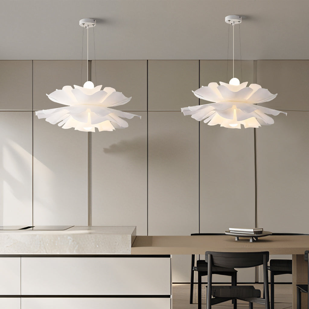 Contemporary Nordic pendant light with lotus shape, a unique home decor item.