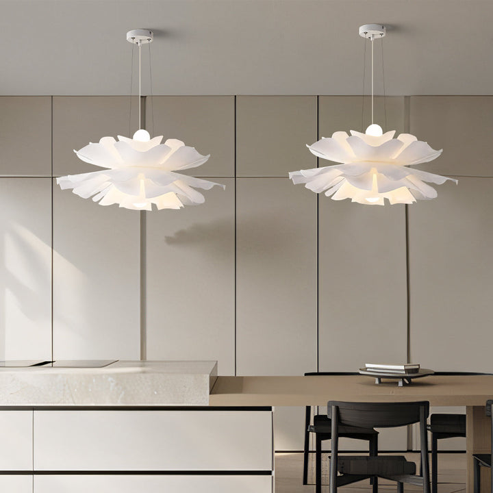Contemporary Nordic pendant light with lotus shape, a unique home decor item.