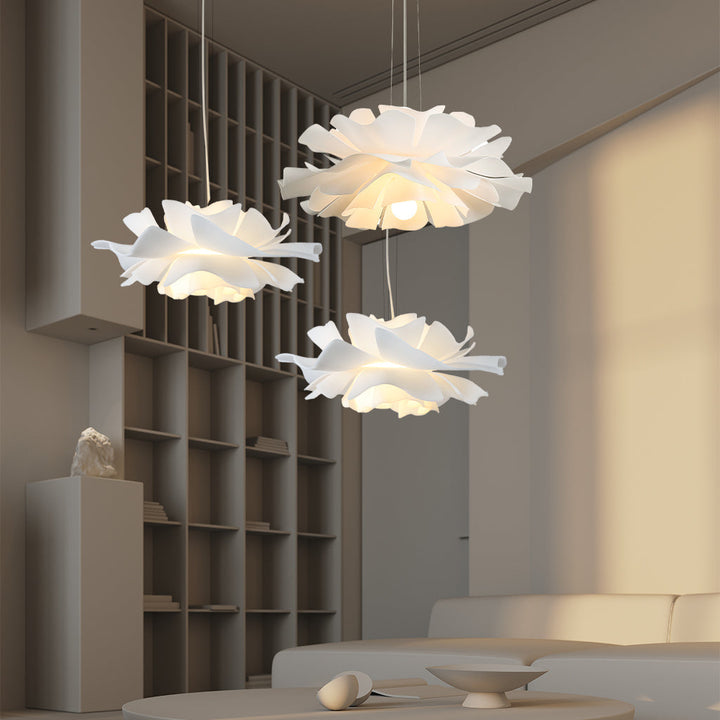 Modern ceiling light, Nordic lotus flower design, perfect for dining room ambiance.