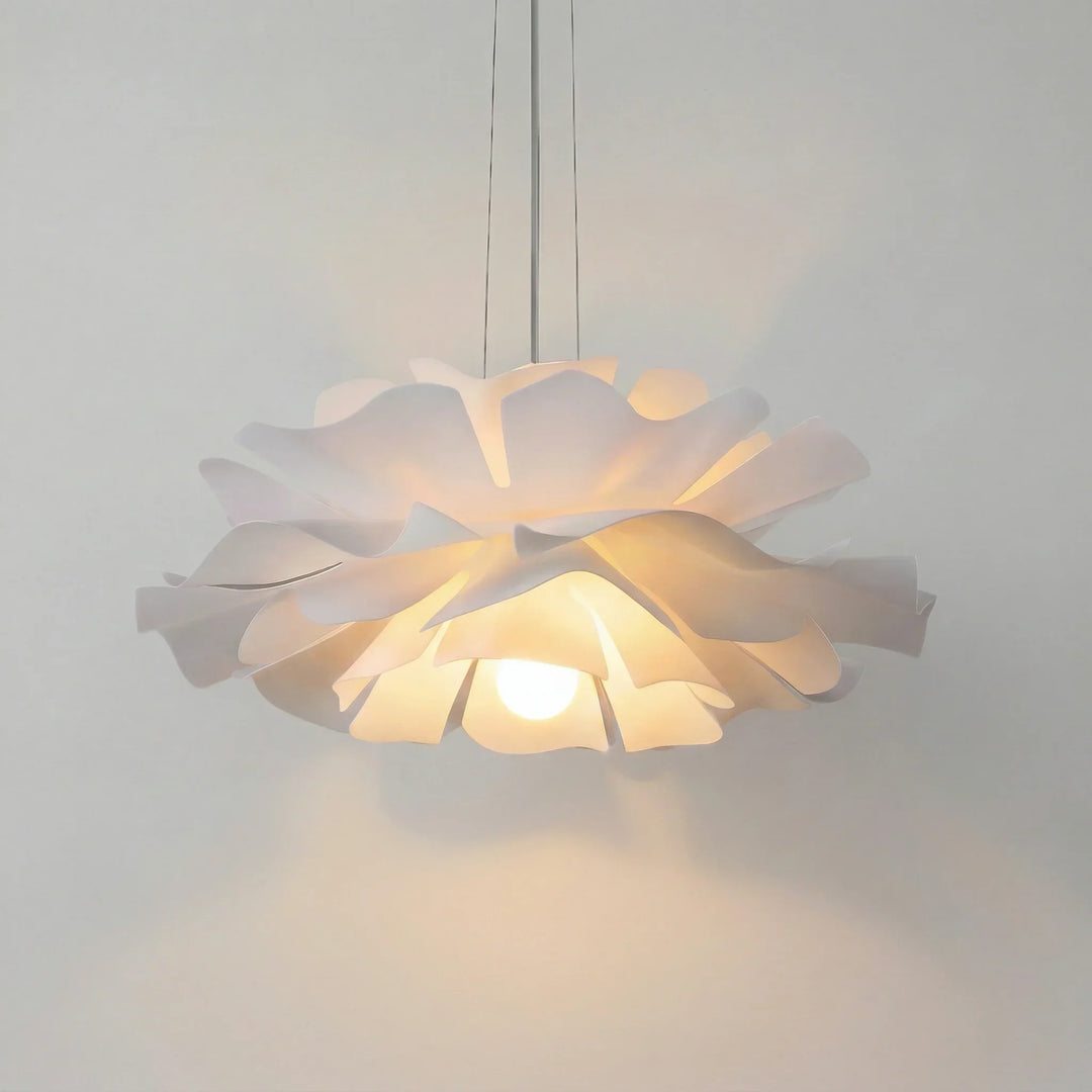 Nordic Lotus Flower Pendant Light, modern design, perfect for living room ambiance.
