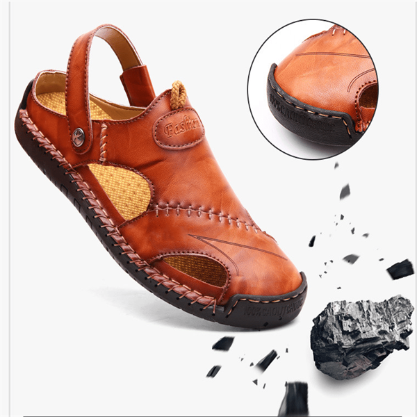Comfortable men's Luca walking sandals, closed-toe design, secure fit & excellent arch support for all-day wear.