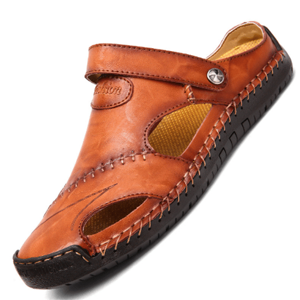 Orthopedic men's Luca closed-toe sandals, offering superior arch support for comfortable walking.