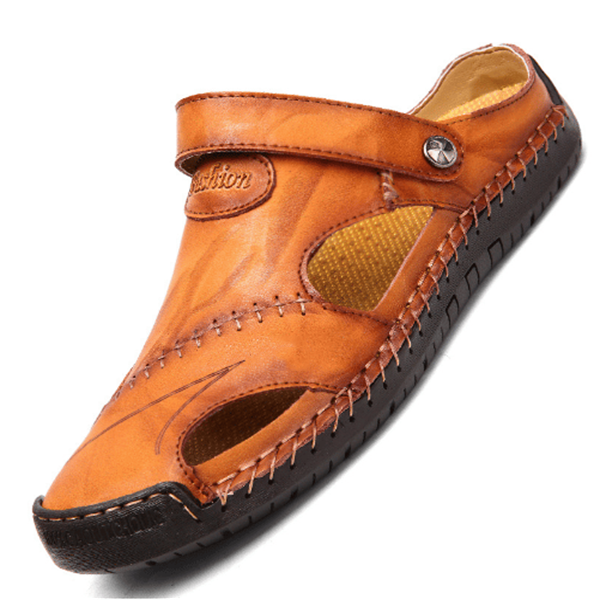 Men's Luca closed-toe orthopedic walking sandals: arch support, slip-resistant, durable for comfort & secure fit.