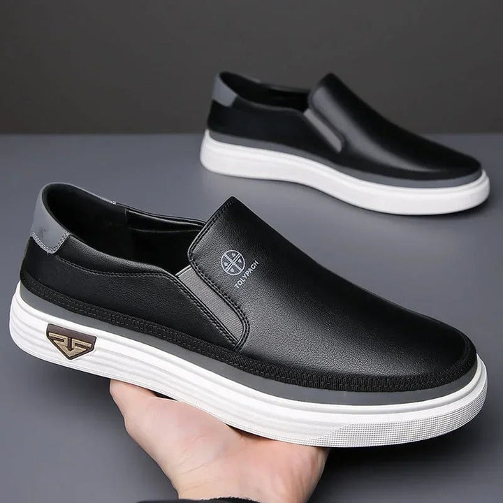 Easy Slip-On Men's Refined Orthopedic Walking Shoes with superior cushioning for comfort.