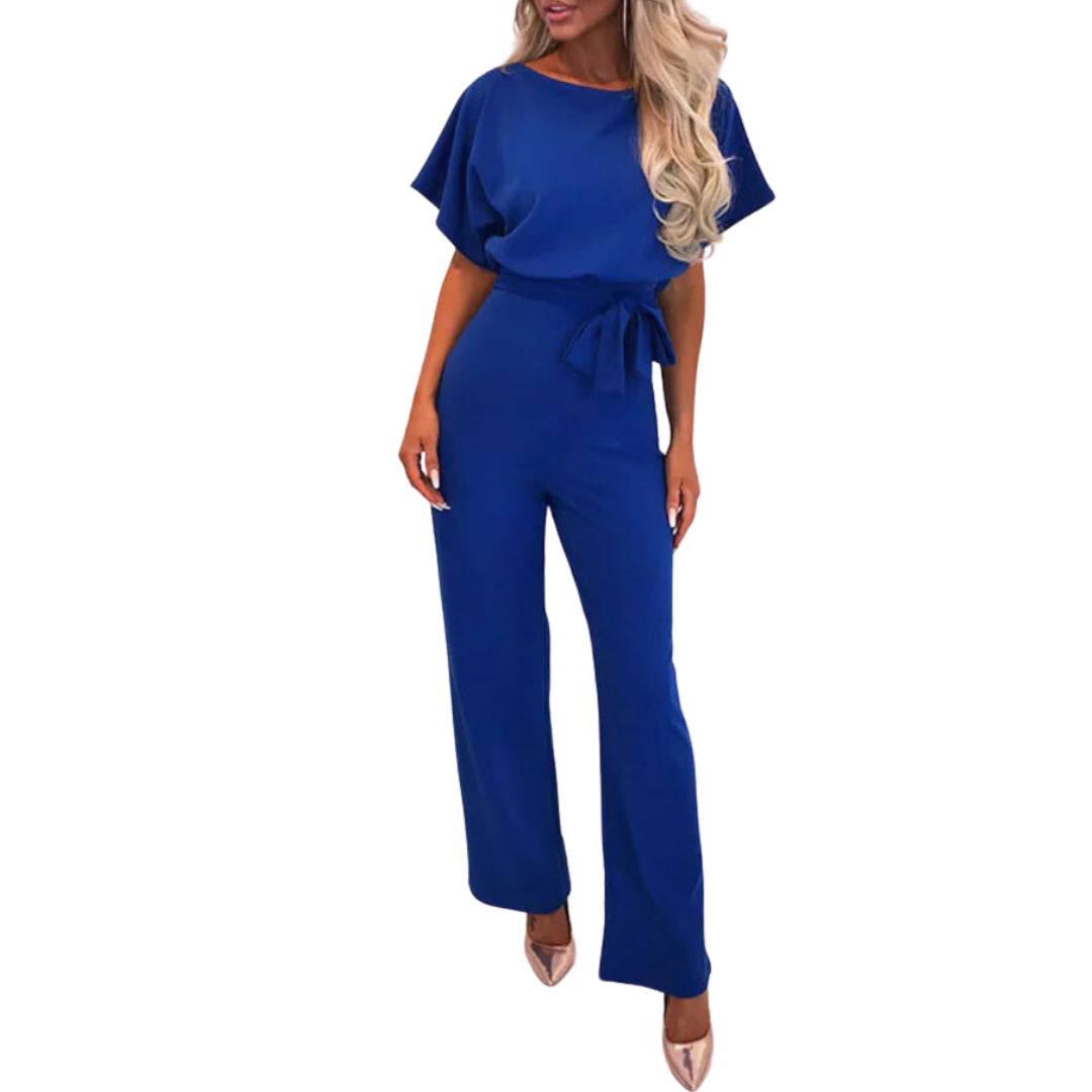 Effortless style with the Lucille women's jumpsuit. A comfortable, versatile short-sleeve outfit for chic summer casual wear.
