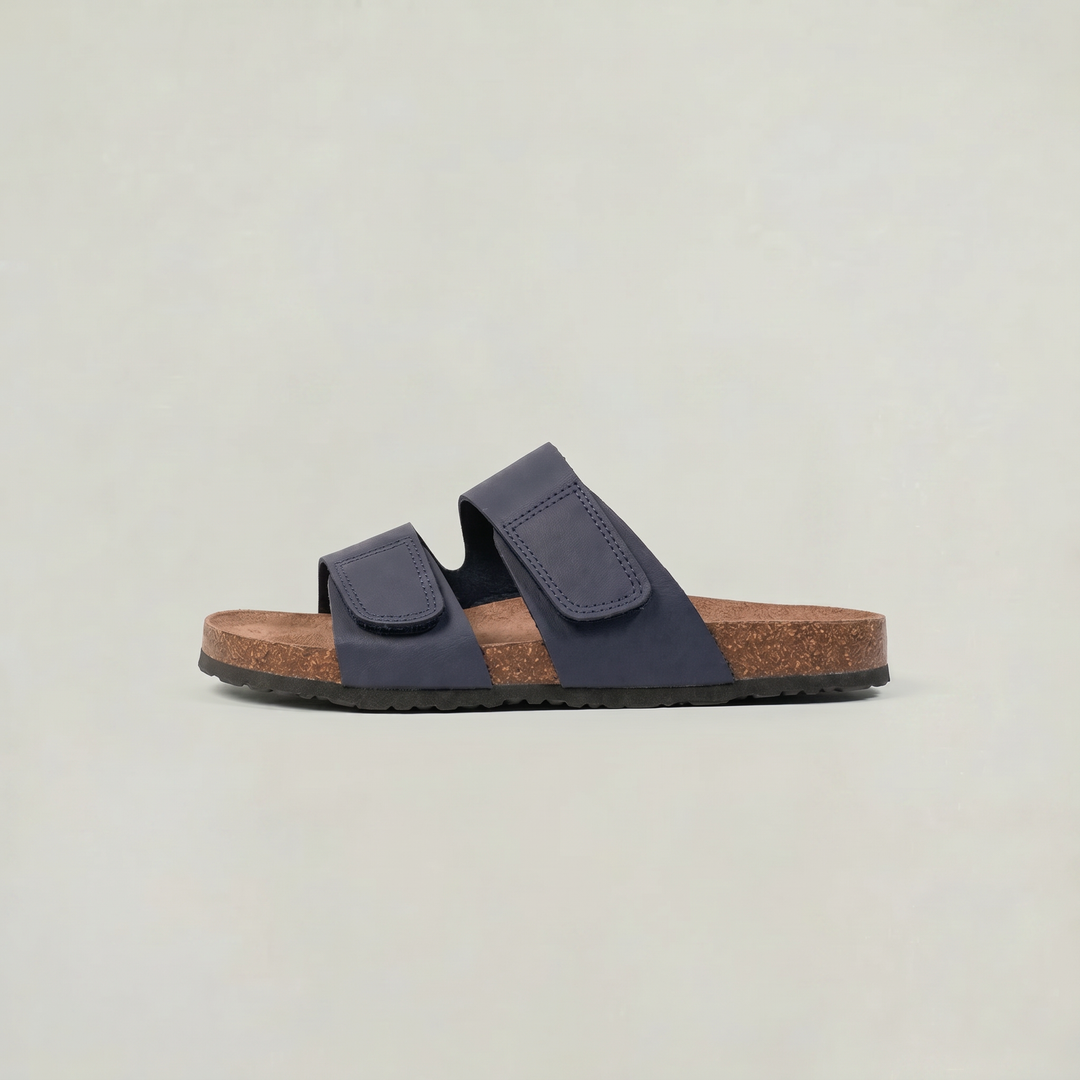 Men's graceful double strap comfort sandals, adjustable, perfect for summer casual wear.