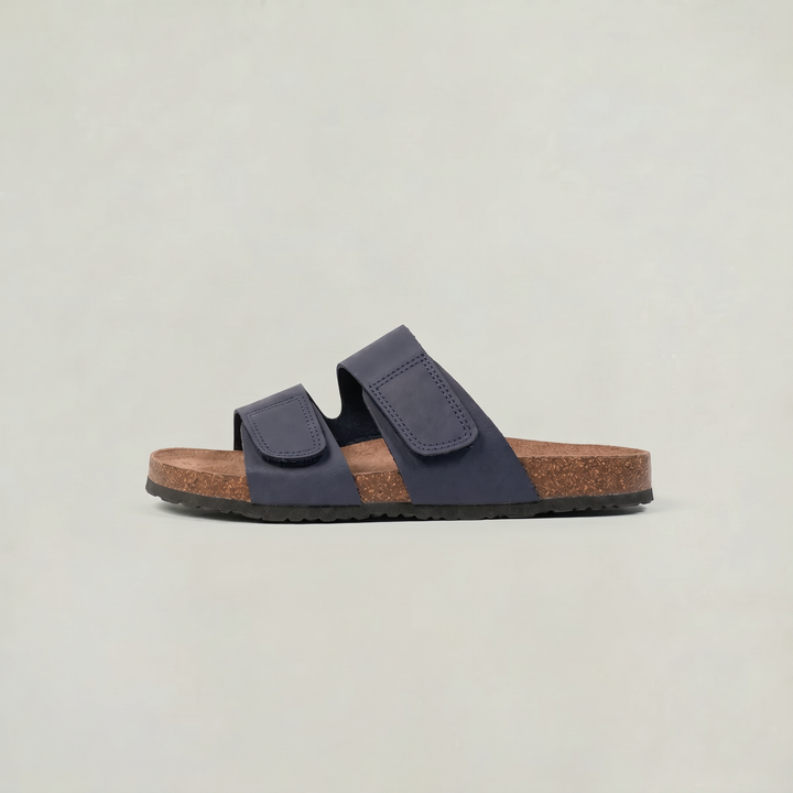 Men's graceful double strap comfort sandals, adjustable, perfect for summer casual wear.