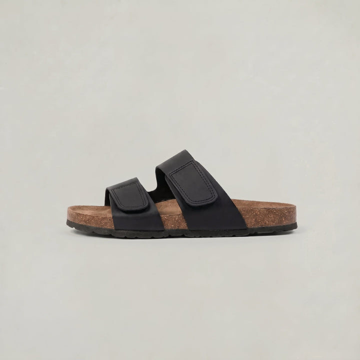Versatile men's double strap comfort sandals, great for summer, beachwear, or casual slip-on style.