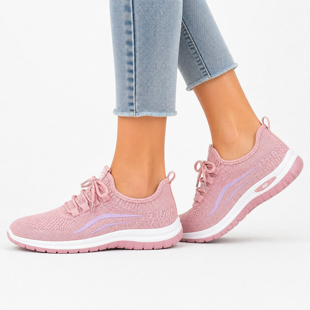 Breathable women's walking sneakers, lightweight & stylish for casual everyday use.