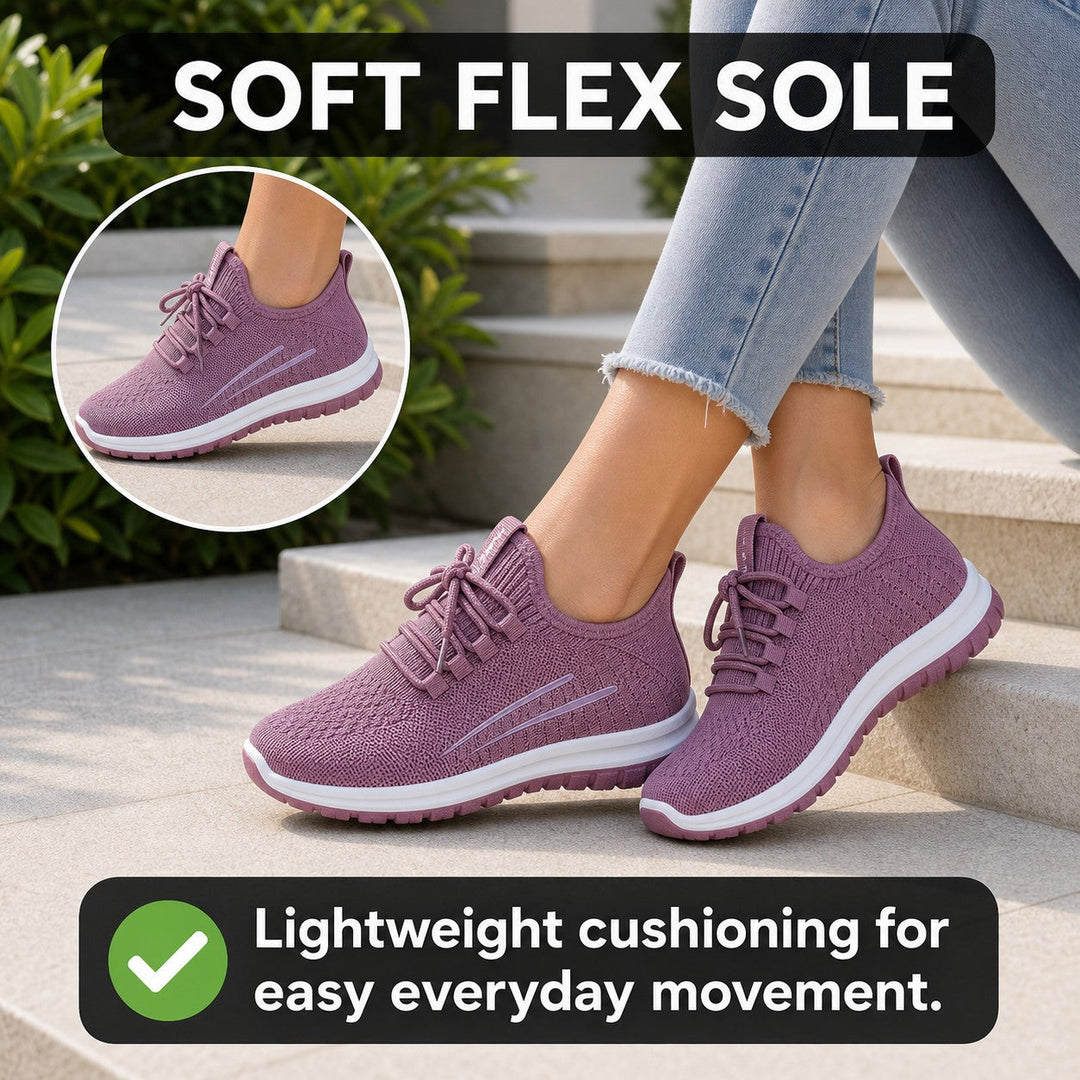 Casual women's sneakers with a breathable design & soft sole, perfect for walking.