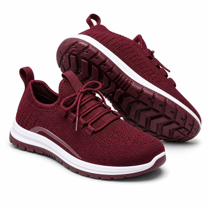 Flexible women's walking shoes, soft sole & breathable for all-day comfort.