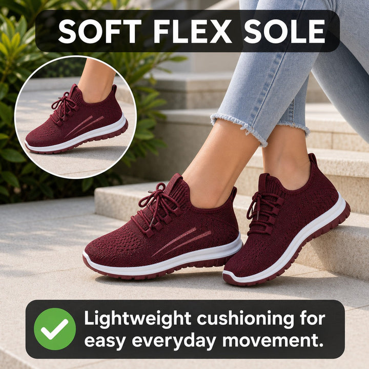 Everyday women's fashion sneakers, lightweight with a comfortable soft sole.