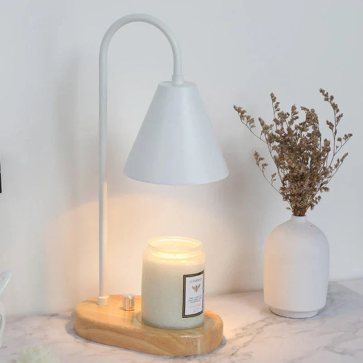 LumiFlare candle warmer lamp with ambient glow, safe fragrance diffusion.