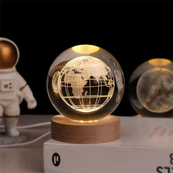 Giftable luminous globe, an enchanting 3D LED lamp ideal for celestial universe decor.