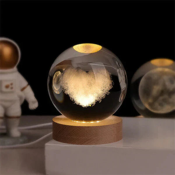Cosmic 3D LED globe lamp, a glowing universe sphere perfect for celestial decor.
