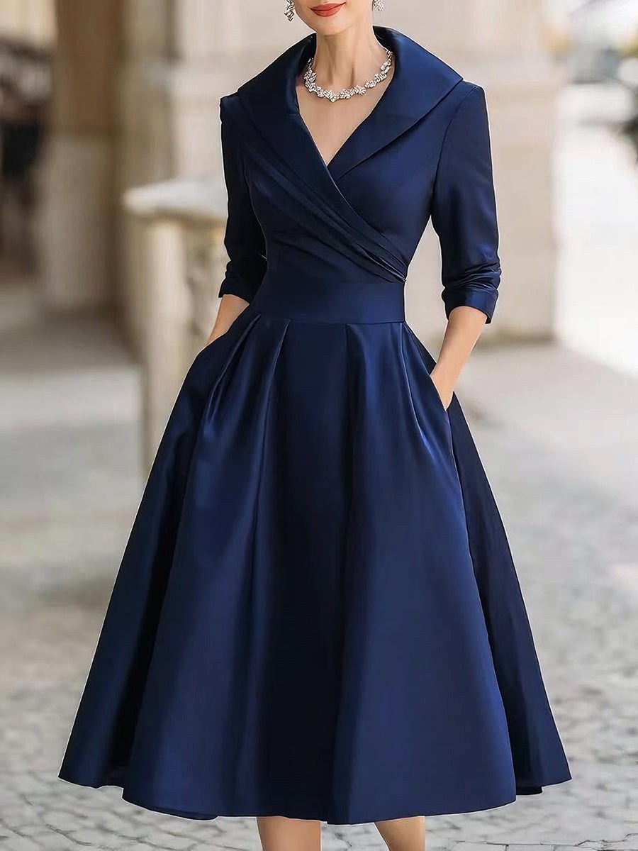 Elegant women's midi dress, perfect for special occasions, evening parties & summer events. Flattering fit.