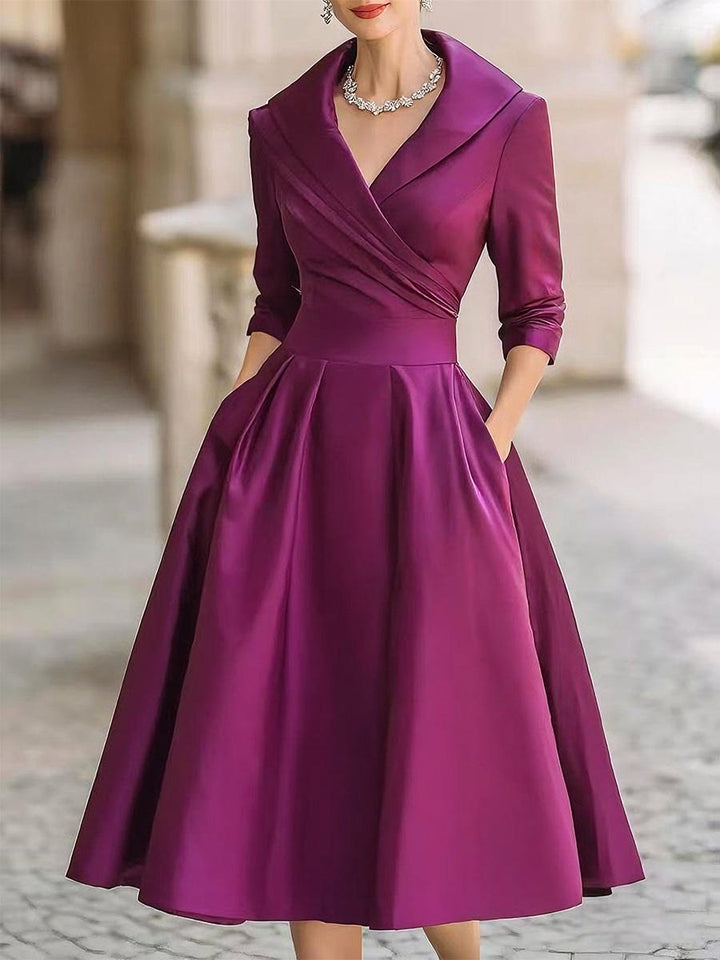 Classy women's midi dress, an elegant choice for special occasionwear, evening events, and parties.
