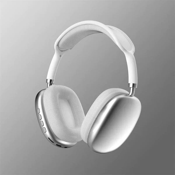 Luna Wireless Headphones in sleek silver, offering superior sound quality for music lovers.