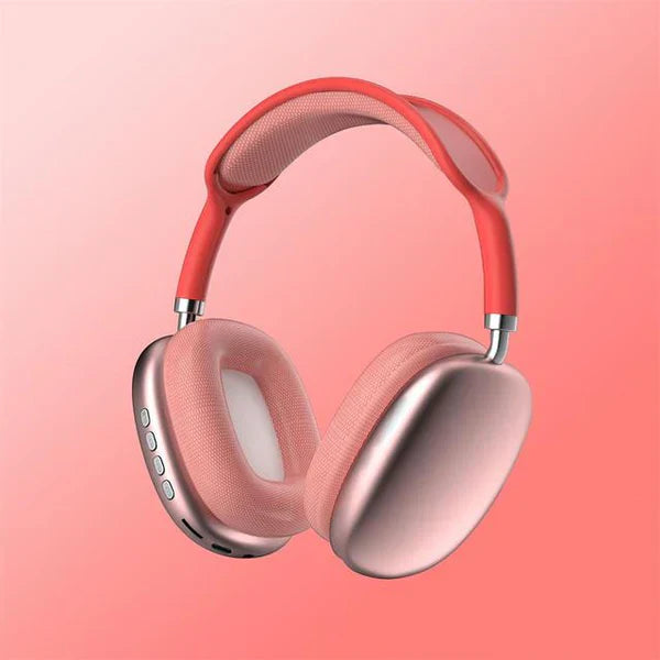 Durable and chic pink Luna Wireless Headphones, blending style with high-fidelity audio.