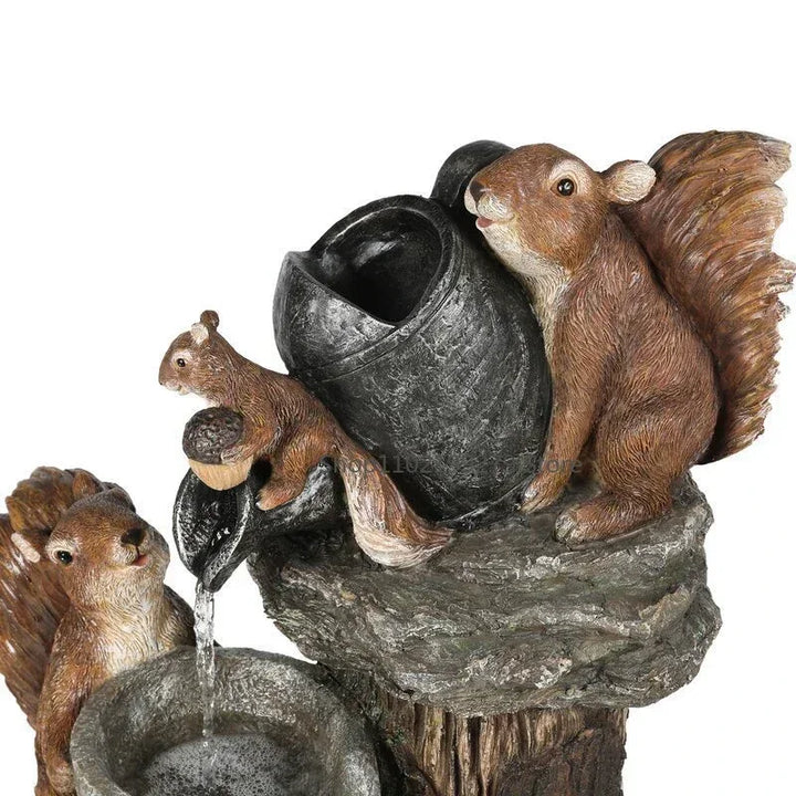 Energy-efficient outdoor solar fountain with integrated LED light, enhancing your garden with a delightful duck statue.