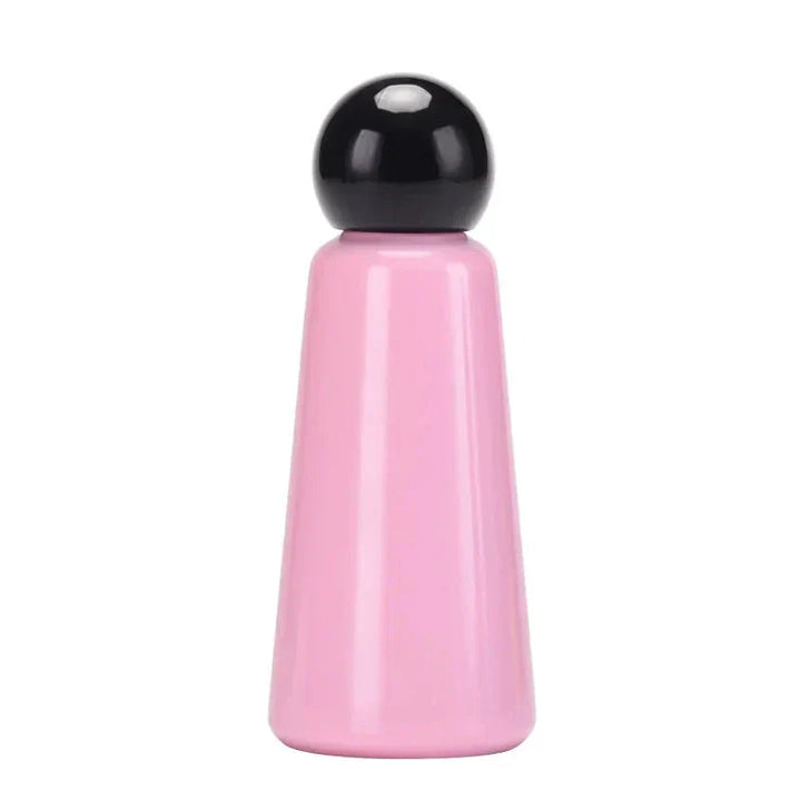 Unisex insulated water bottle, stainless steel, keeps drinks hot 12hr, cold 24hr.