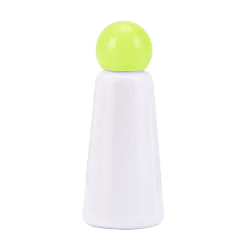 Stainless steel insulated bottle, perfect for hiking, camping, or daily office use.