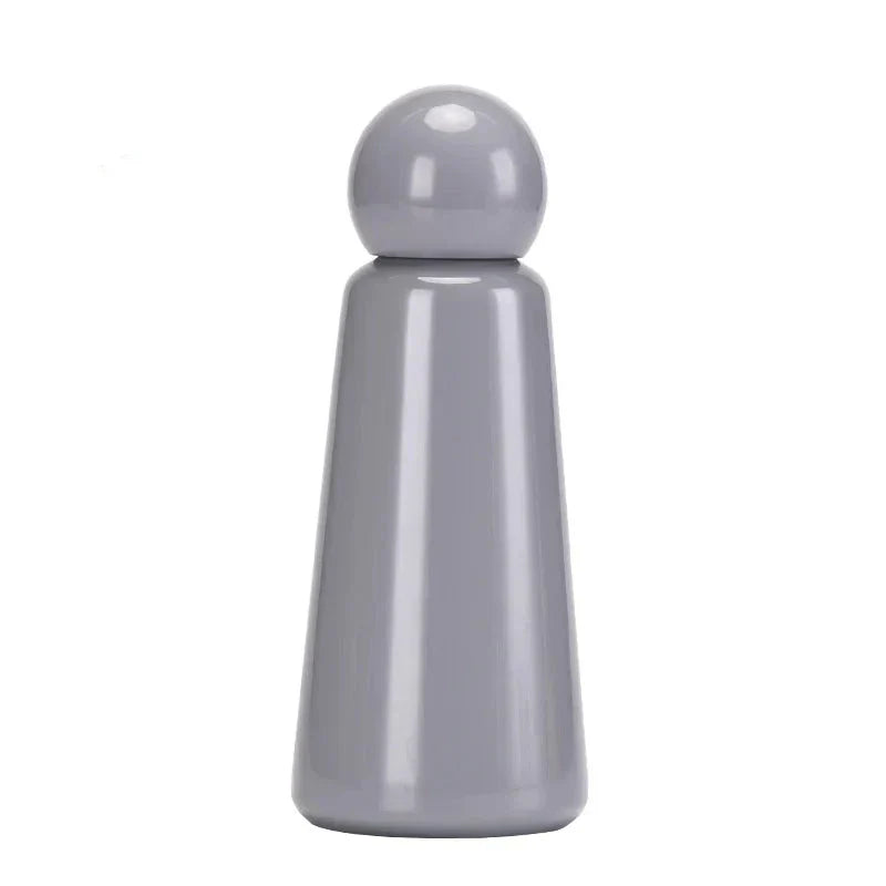 Reusable travel bottle, stainless steel, excellent for hot tea or ice cold water.