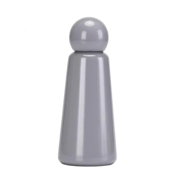 Reusable travel bottle, stainless steel, excellent for hot tea or ice cold water.