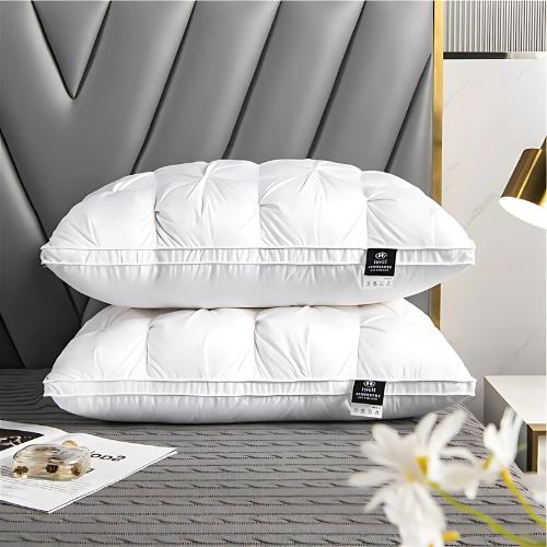 Luxurious goose down pillow offering ultimate comfort and hypoallergenic properties.