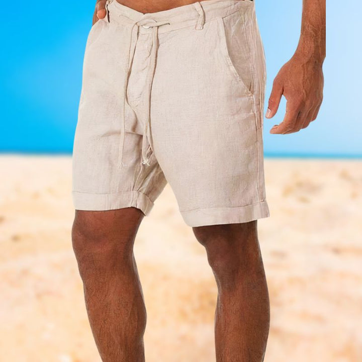 Luxurious linen men's shorts, Armand, perfect for sophisticated summer casual wear.