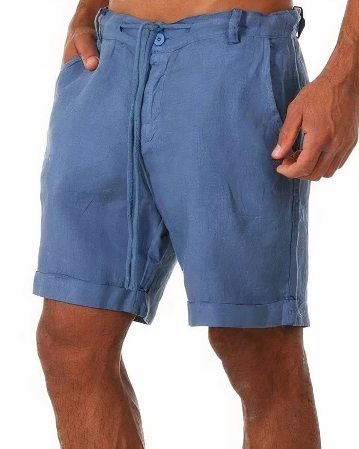 Armand luxurious linen shorts for men, classic style, comfortable summer wear.
