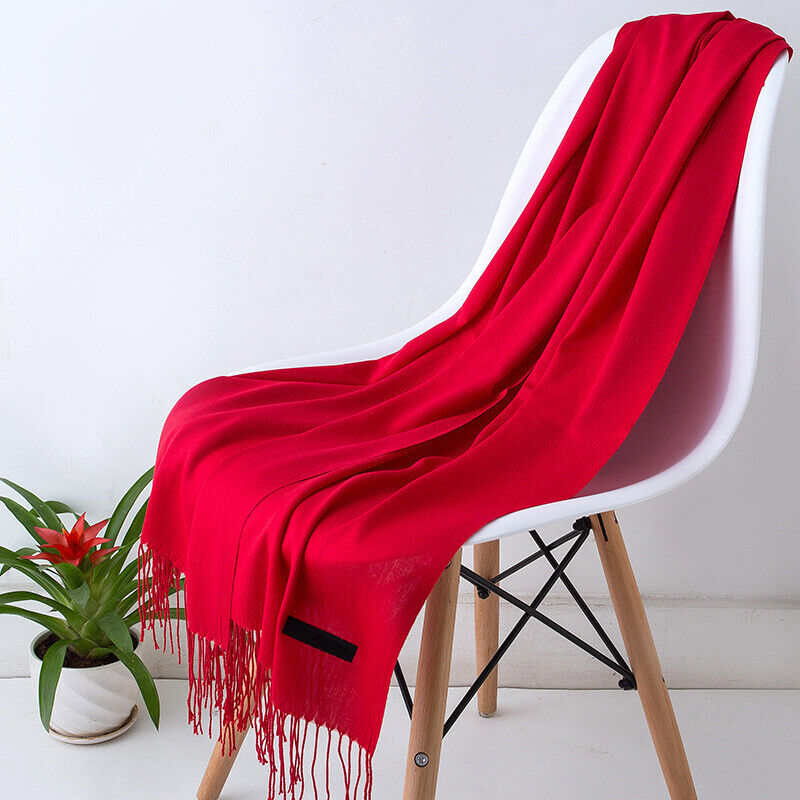 Stylish Bria long cashmere scarf, a soft and warm women's winter fashion accessory.
