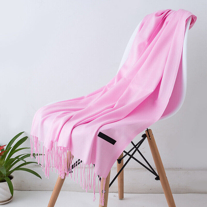 Soft, warm, and luxurious women's long cashmere scarf, perfect for stylish winter fashion.