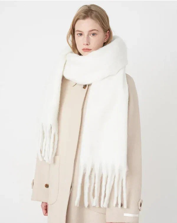 Luxurious women's cashmere scarf, warm and soft for winter fashion.