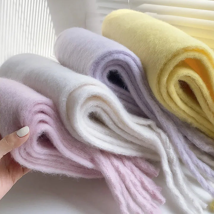 Versatile cashmere scarf for women, perfect for fall and winter fashion.