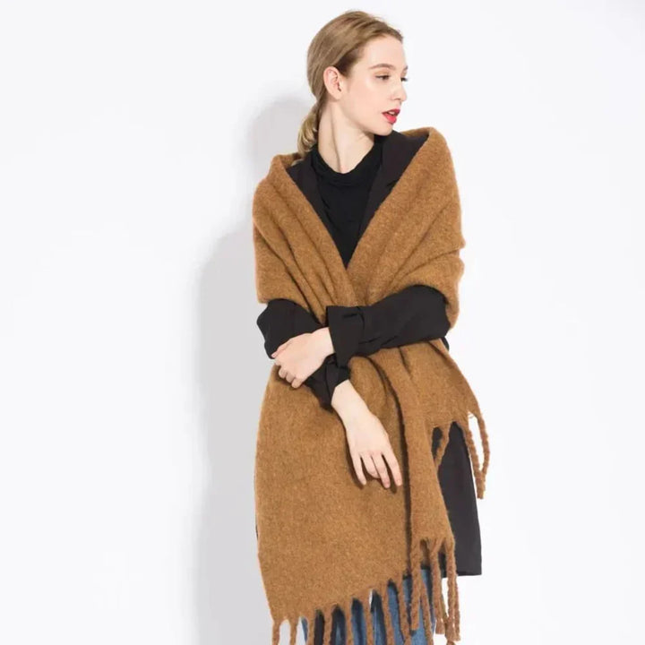 Stylish Eloise cashmere scarf, a versatile luxury accessory for fall fashion.