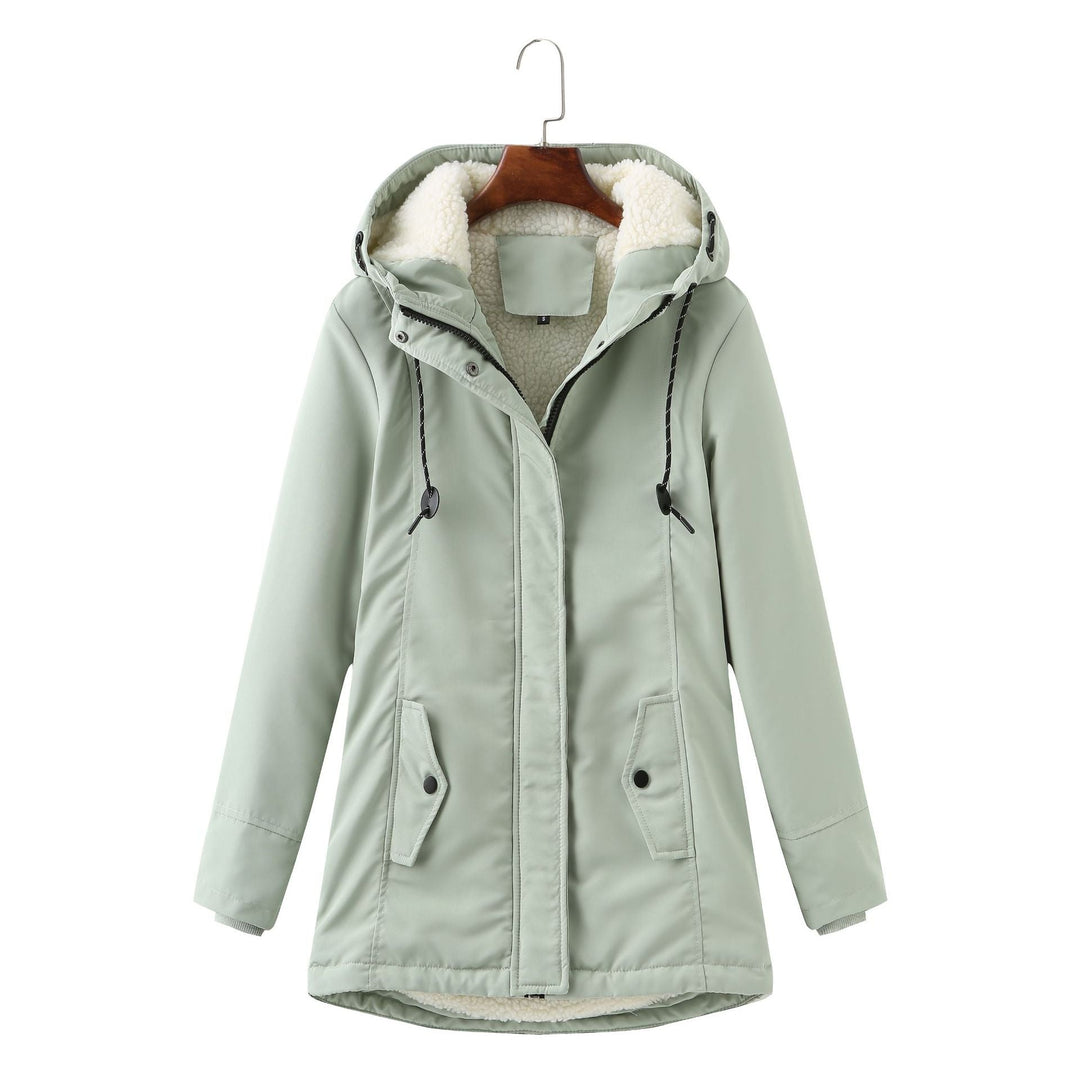 Long women's Aurora winter coat, stylish & warm parka for ultimate cold weather protection. Elegant outerwear.