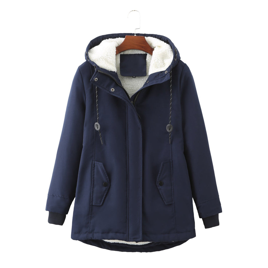 Warm women's Aurora winter parka, stylish & elegant long coat providing cold weather protection. Women's fashion.