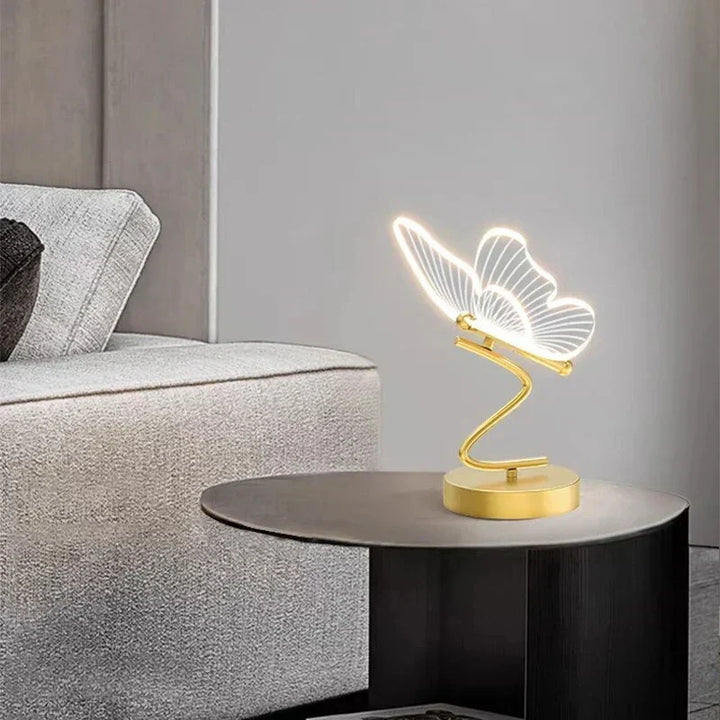 Modern LED Butterfly Desk Lamp. Elegant accent for office or bedroom, providing soft, energy-efficient lighting.