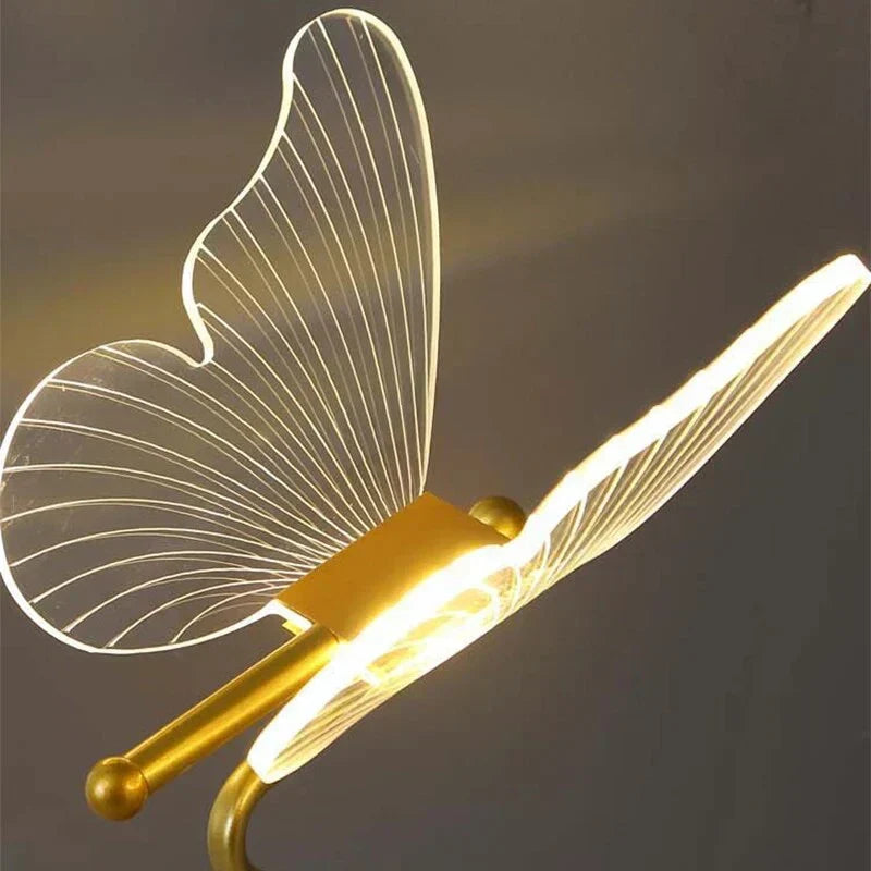 Contemporary Butterfly LED Table Lamp. Stylish home decor with energy-efficient lighting, ideal for modern desks or nightstands.