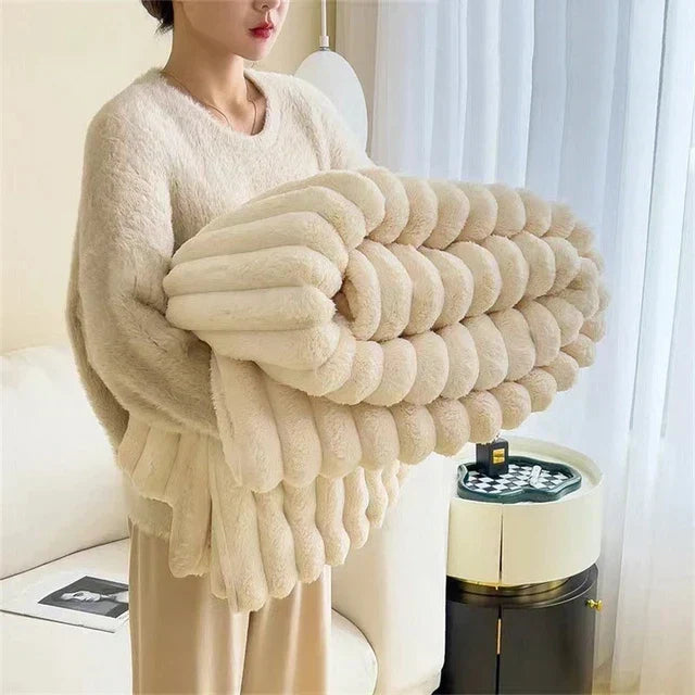 CozyWrap plush comfort blanket, perfect for relaxation and ultimate warmth as home decor.