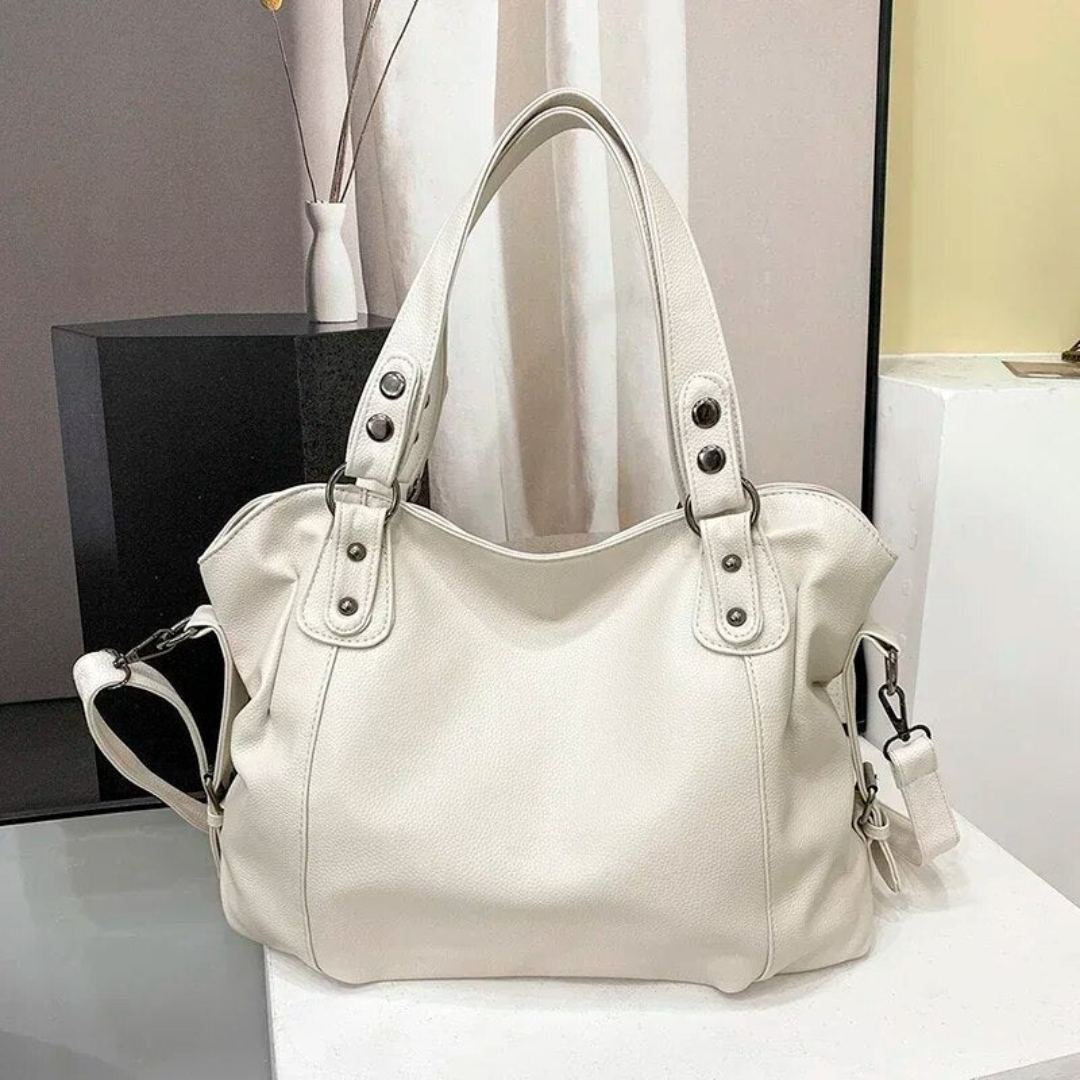 Premium leather women's shoulder bag by EliteCarry. An elegant purse for versatile daily use.