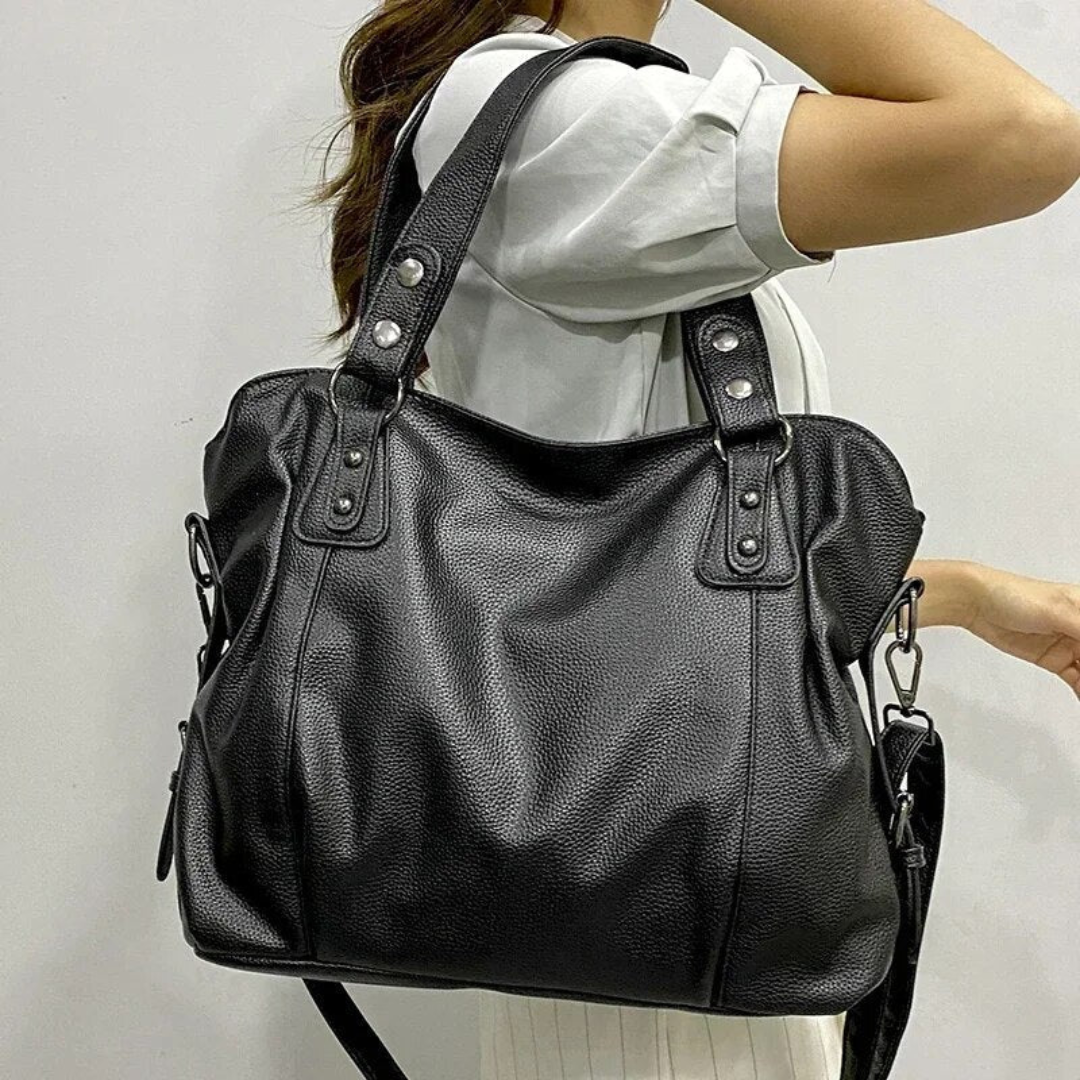 Elegant women's leather shoulder bag by EliteCarry, perfect for everyday chic style and luxury.