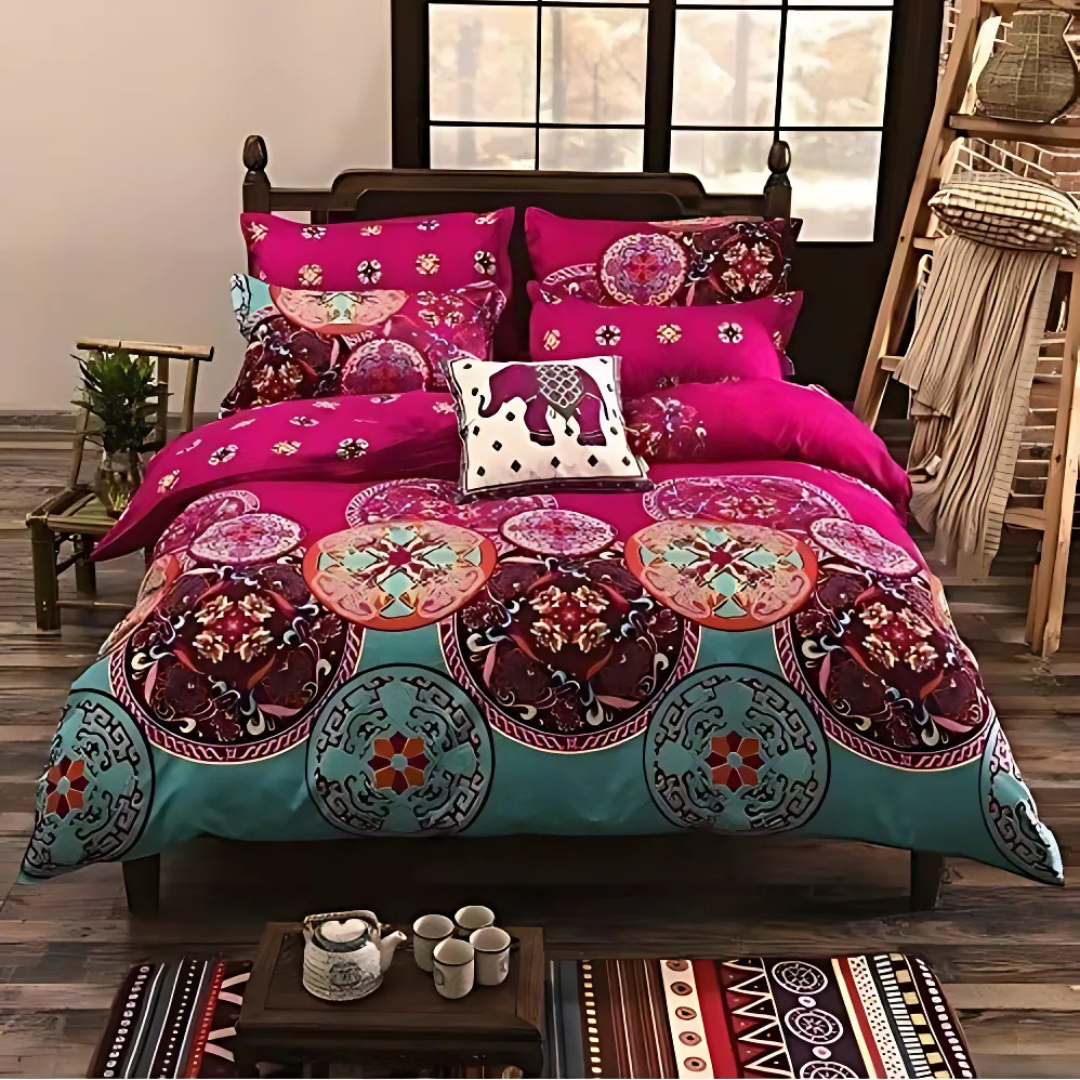 Soft, modern luxury duvet cover and pillowcase set, premium bedding with an abstract pattern for any bedroom.