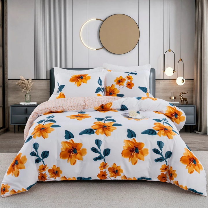 Elegant modern duvet cover and pillowcase set, high-quality luxury bedding with abstract artistry for your home.