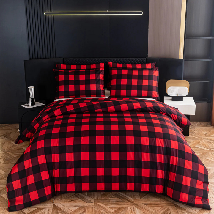 Stylish luxury modern duvet cover set, soft bedding & matching pillowcases, perfect for sophisticated bedroom decor.