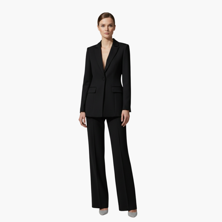 Lysette | Women's Blue Blazer Suit Set - Light Blue - Image 12