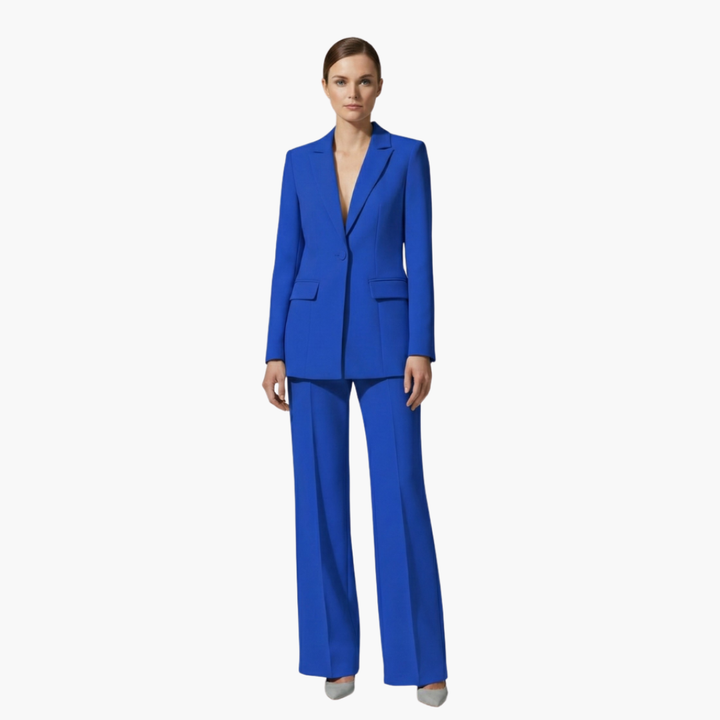 Lysette | Women's Blue Blazer Suit Set - Light Blue - Image 7